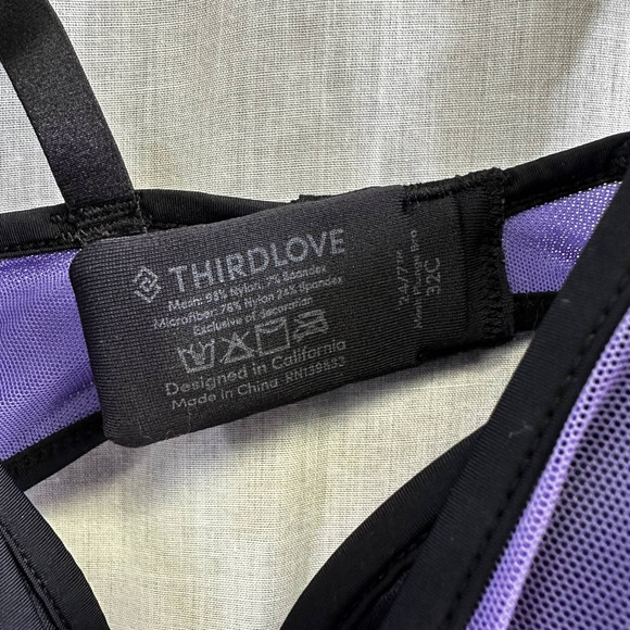 ThirdLove 24/7 Classic Uplift Plunge Bra 32C - Picture 4 of 7